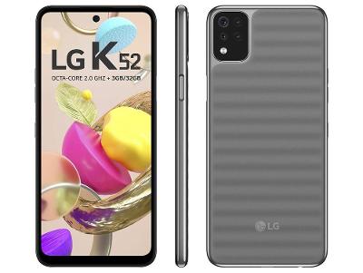 Smartphone LG K52 64GB Cinza 4G Octa-Core 3GB RAM Tela 6,6” Câm. Quádrupla + Selfie 8MP Dual Chi