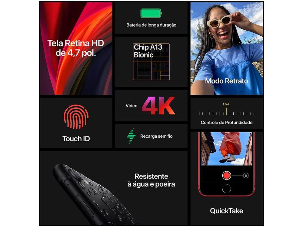 iPhone SE Apple 256GB Preto Tela 4,7” 12 MP - 5