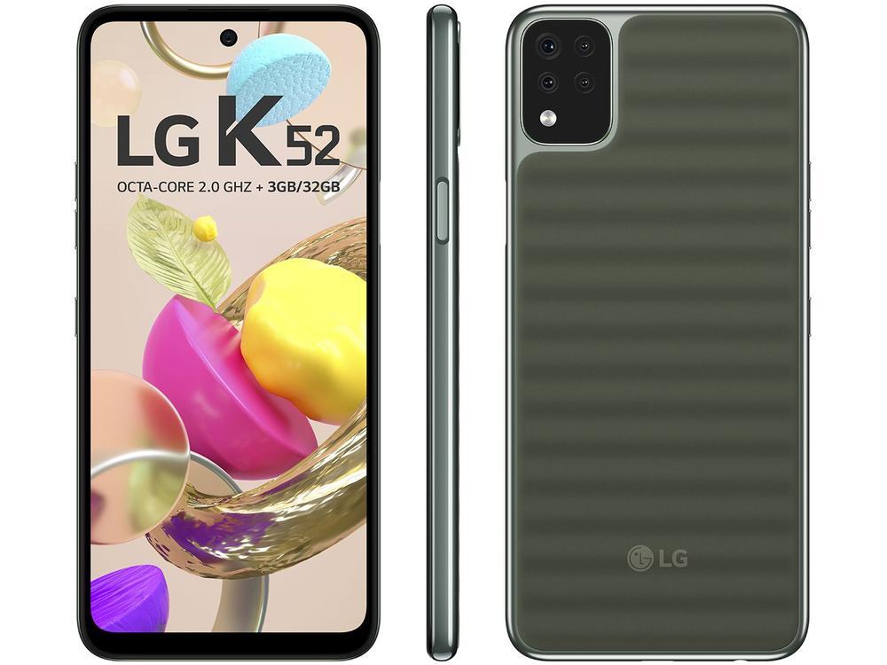 Smartphone LG K52 64GB Verde 4G Octa-Core 3GB RAM Tela 6,6” Câm. Quádrupla + Selfie 8MP Dual Chip - 1