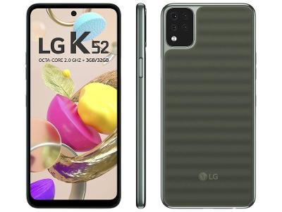 Smartphone LG K52 64GB Verde 4G Octa-Core 3GB RAM Tela 6,6” Câm. Quádrupla + Selfie 8MP Dual Chi