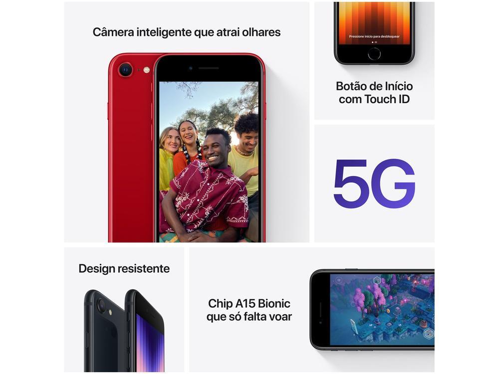 Apple iPhone SE 3ª geração 64GB Meia-noite 4,7” - 8