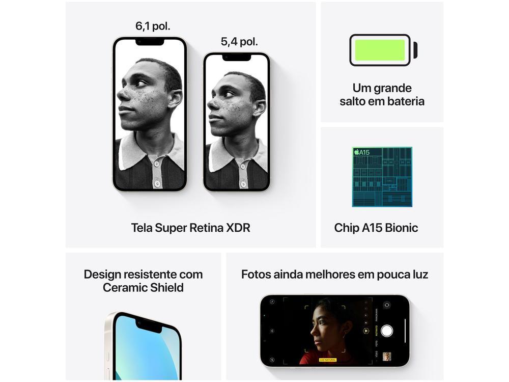 Apple iPhone 13 128GB Estelar Tela 6,1” 12MP - 8