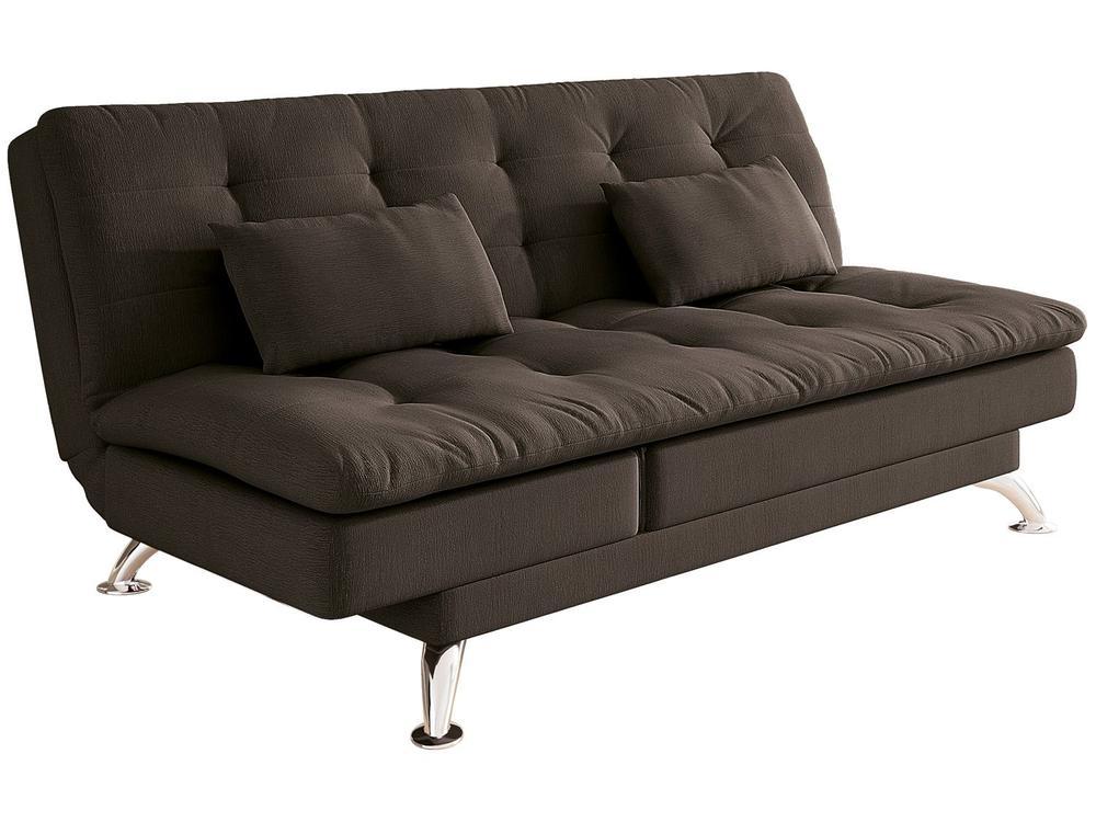 Sofá-cama Casal 3 Lugares Reclinável Suede Linoforte Jade A2 - 1
