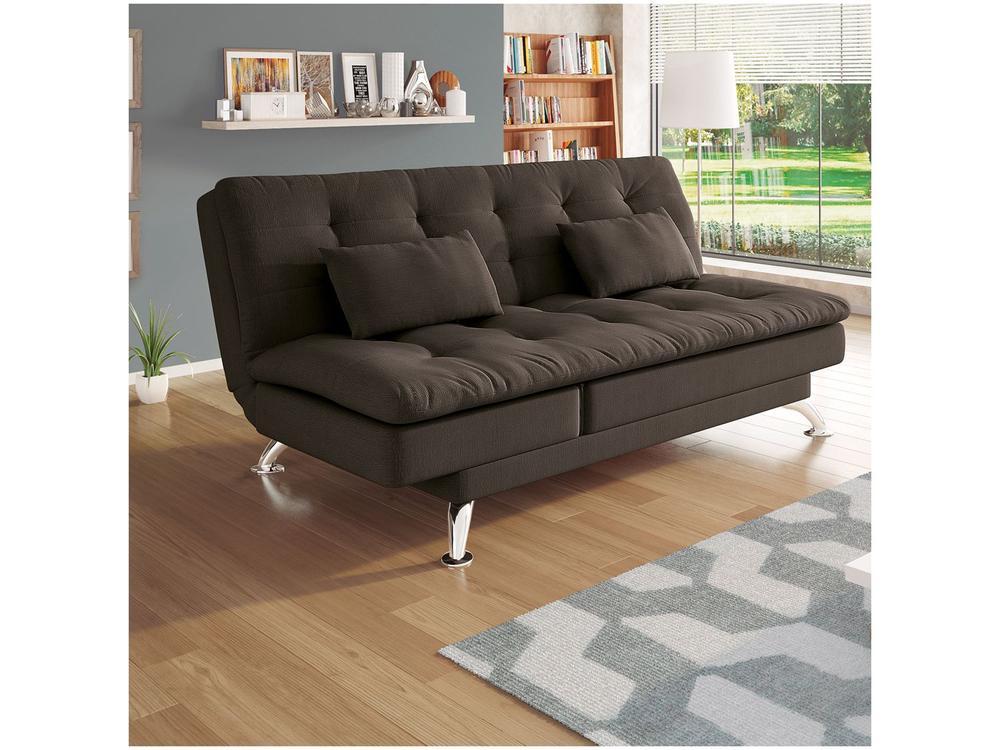 Sofá-cama Casal 3 Lugares Reclinável Suede Linoforte Jade A2 - 4