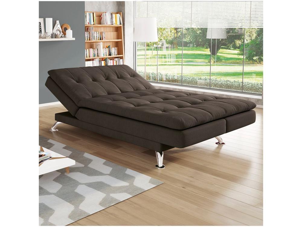 Sofá-cama Casal 3 Lugares Reclinável Suede Linoforte Jade A2 - 5