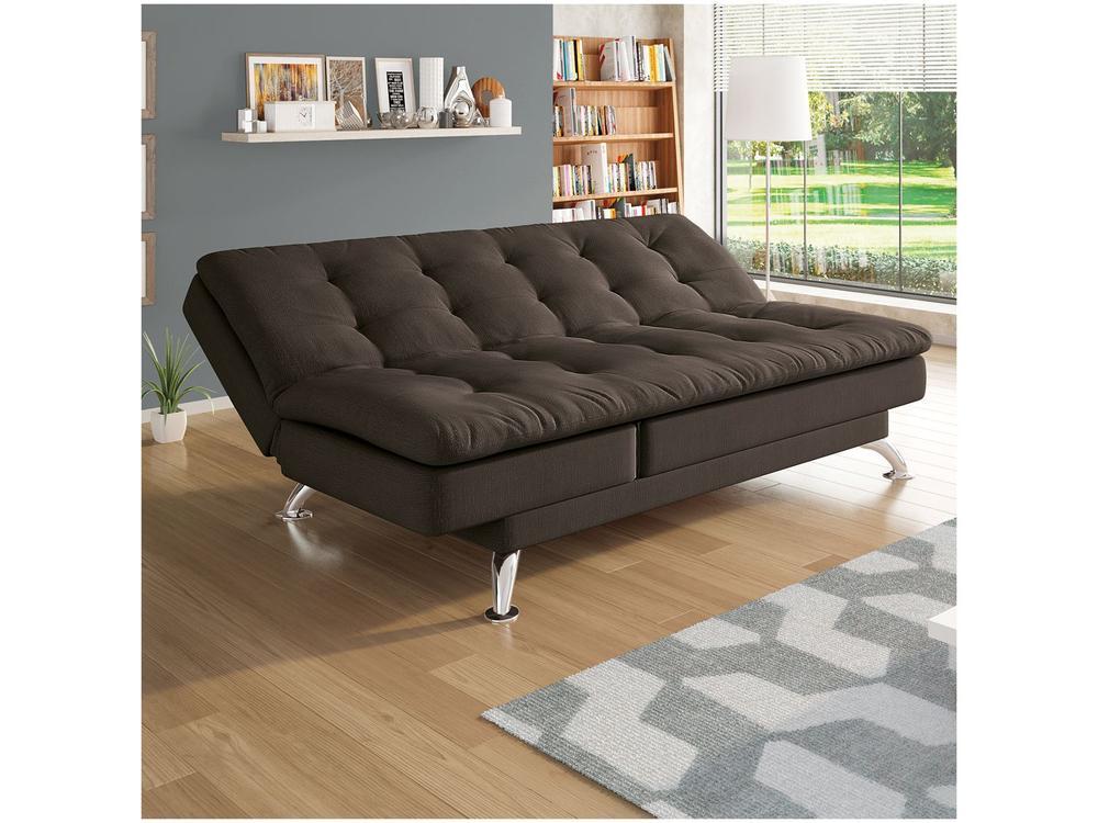 Sofá-cama Casal 3 Lugares Reclinável Suede Linoforte Jade A2 - 6