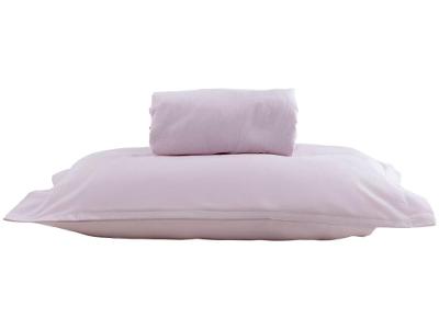 Jogo de Cama para Berço Döhler 100% Algodão 180 Fios Liso Safira Rosa 2 Peças