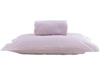 Jogo de Cama para Berço Döhler 100% Algodão 180 Fios Liso Safira Rosa 2 Peças - 1