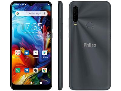Smartphone Philco HIT P10 128GB Space Grey 4G Octa-Core 4GB Tela 6,2” Câm. Tripla + Selfie 8M