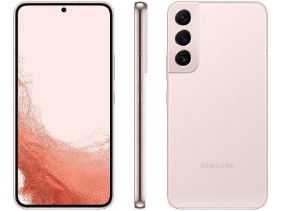 Smartphone Samsung Galaxy S22 128GB Rosé 5G 8GB Octa-Core 8GB RAM 6,1” Cam. Tripla + Selfie 10M