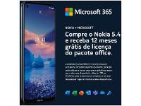 Smartphone Nokia 5.4 128GB Azul 4G 4GB RAM 6,39” Câm. Quádrupla + Selfie 16MP com Pacote Office - 5