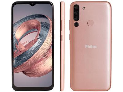 Smartphone Philco Hit P12 128GB Rose Gold 4G 4GB RAM Tela 6,52” Câm. Quádrupla + Selfie 8M