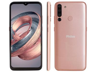 Smartphone Philco Hit P12 128GB Rose Gold 4G 4GB RAM Tela 6,52” Câm. Quádrupla + Selfie 8M
