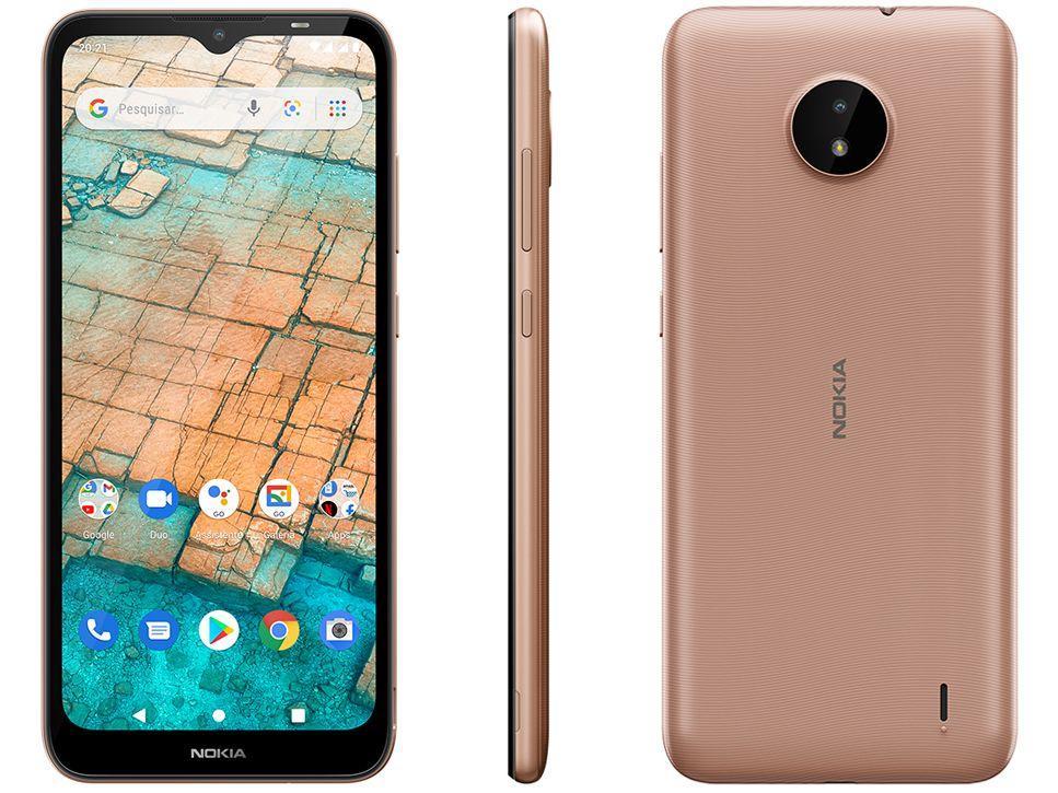 Smartphone Nokia C20 32GB Dourado 4G Octa-Core 2GB RAM Tela 6,5” Câm. 5MP + Câm. Selfie 5MP - 1
