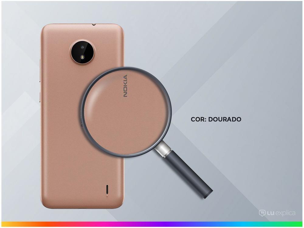 Smartphone Nokia C20 32GB Dourado 4G Octa-Core 2GB RAM Tela 6,5” Câm. 5MP + Câm. Selfie 5MP - 3