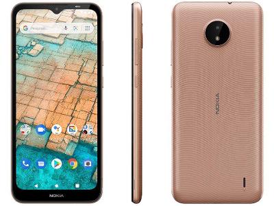 Smartphone Nokia C20 32GB Dourado 4G Octa-Core 2GB RAM Tela 6,5” Câm. 5MP + Câm. Selfie 5M