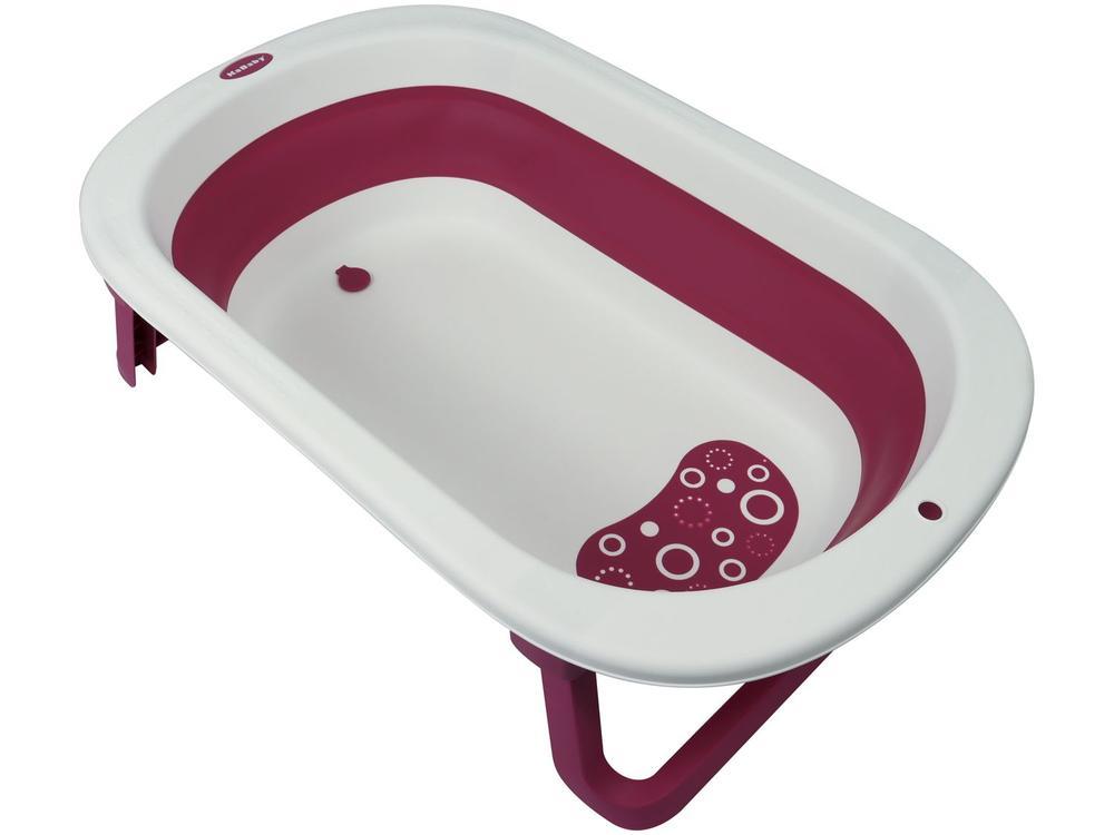 Banheira de Bebê Dobrável KaBaby Infantil Rosa - 1