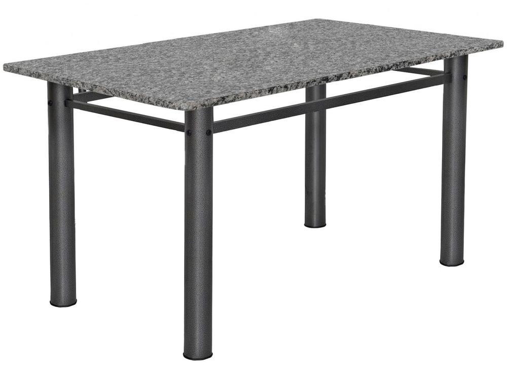 Mesa de Jantar 6 Cadeiras Retangular Aço Tampo Granito Poeme Ciplafe - 4