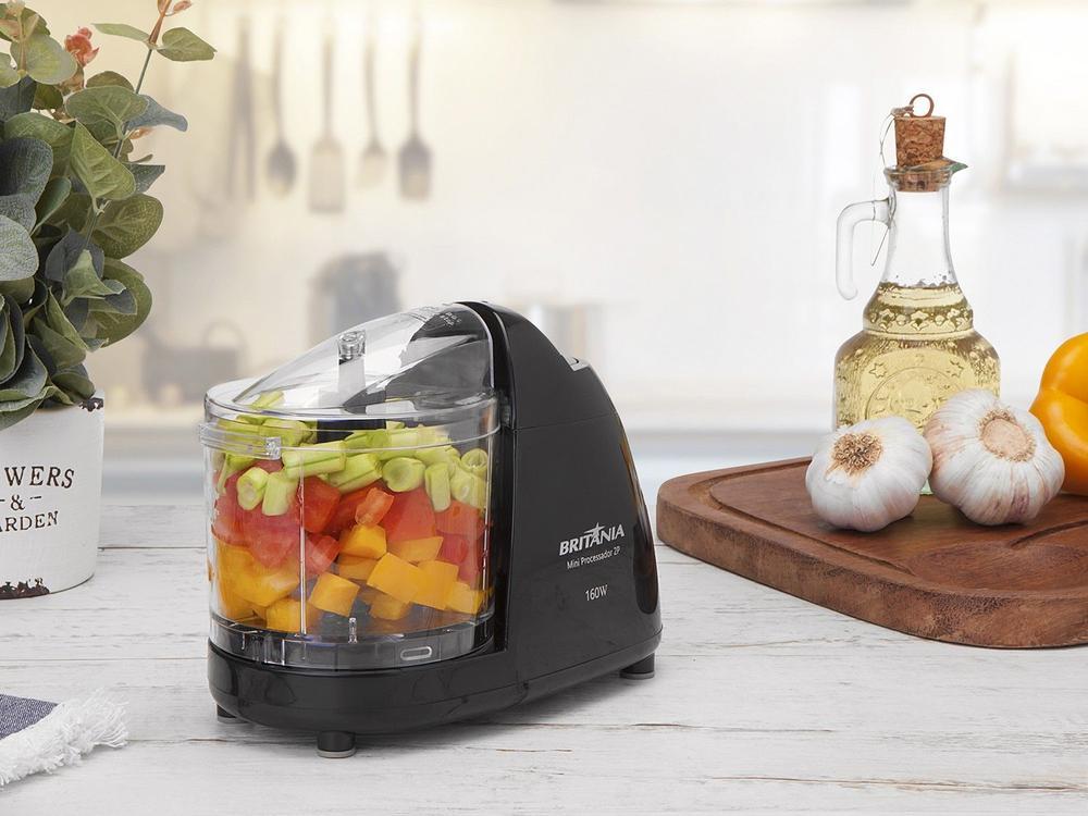 Mini Processador de Alimentos Britânia Preto 2P 160W - 9