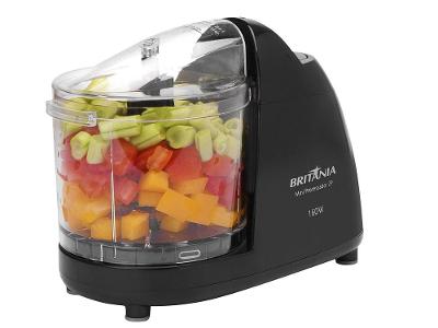 Mini Processador de Alimentos Britânia Preto 2P 160W