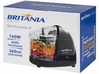 Mini Processador de Alimentos Britânia Preto 2P 160W - 7