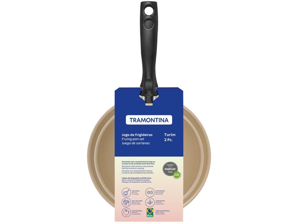 Conjunto de Frigideiras Antiaderente Tramontina de Alumínio Turim 20198760 Vermelha 2 Peças - 3