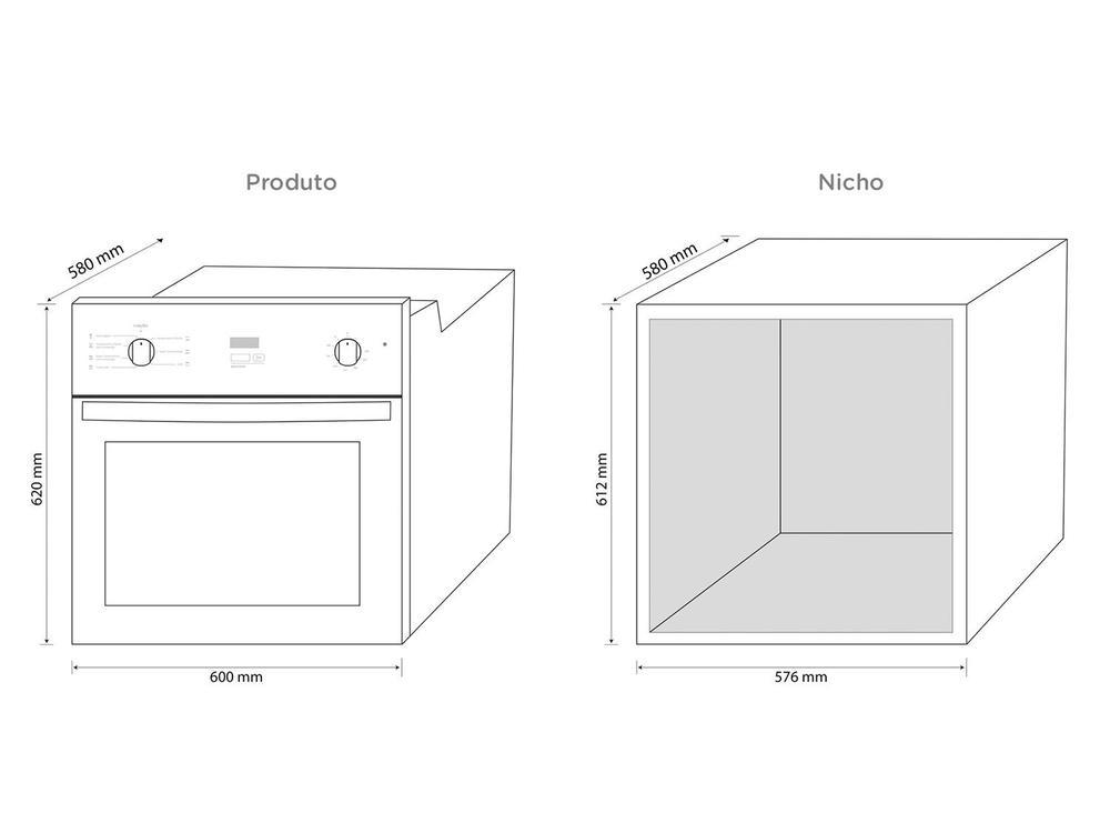 Forno de Embutir Elétrico Brastemp 84L - 8