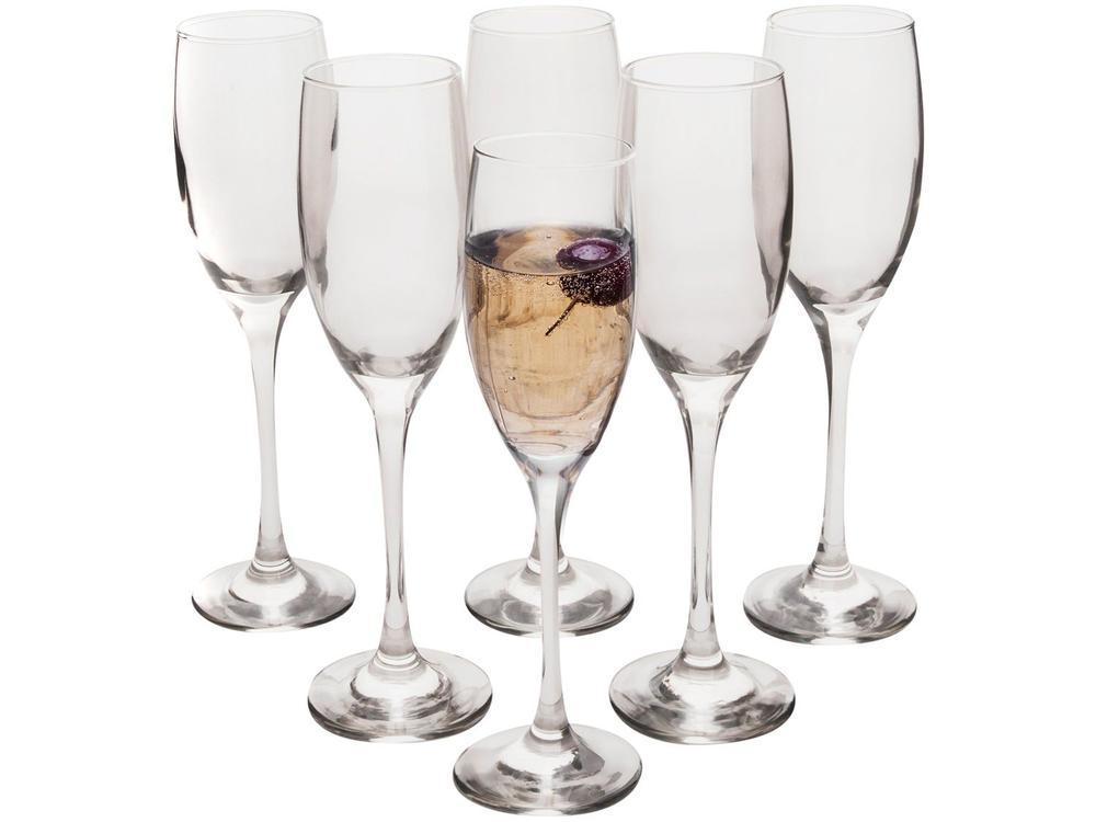 Jogo de Taças para Champanhe Vidro 190ml 6 Peças - 1
