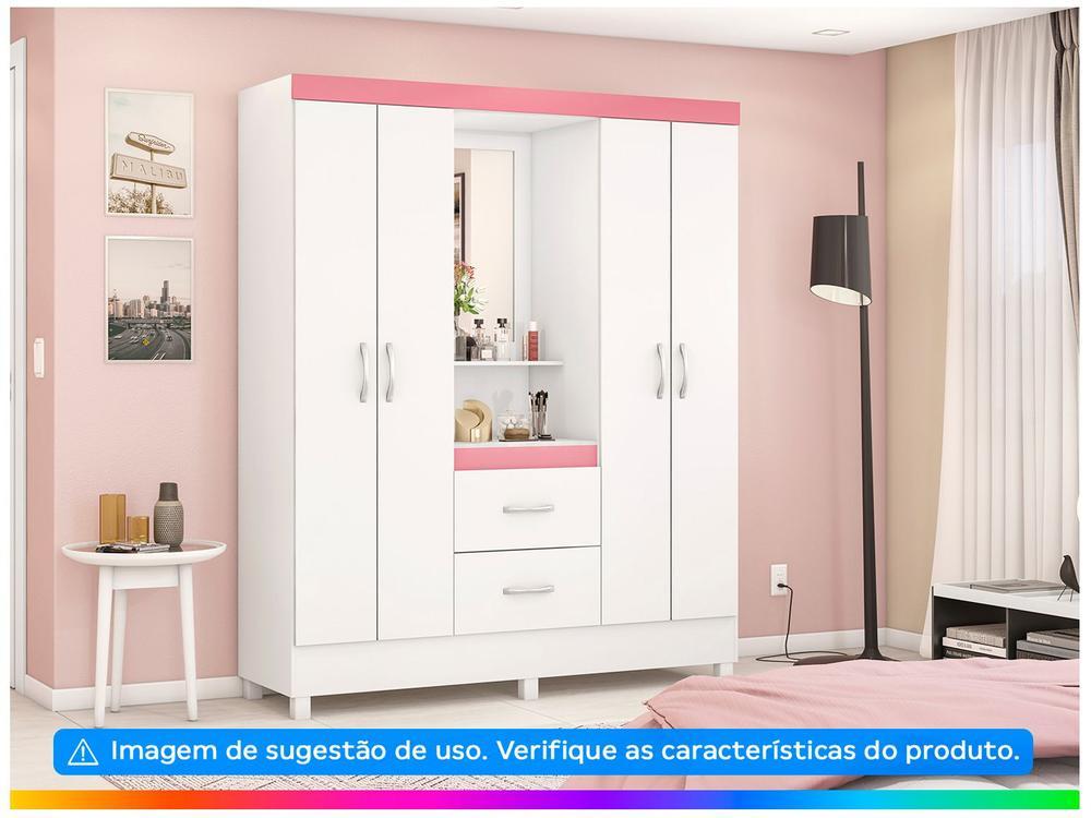 Guarda-roupa Solteiro com Espelho 4 Portas - 3