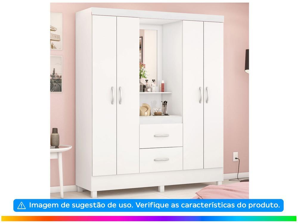 Guarda-roupa Solteiro com Espelho 4 Portas - 4