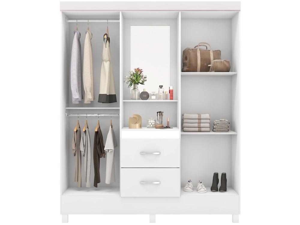 Guarda-roupa Solteiro com Espelho 4 Portas - 6