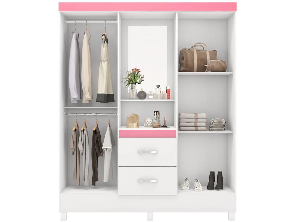 Guarda-roupa Solteiro com Espelho 4 Portas - 7