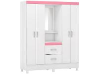 Guarda-roupa Solteiro com Espelho 4 Portas - 1