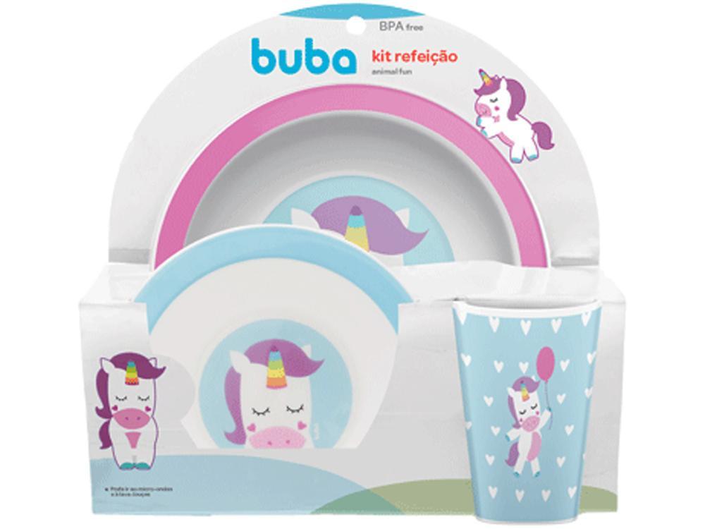Kit Alimentação Infantil 3 Peças Buba Animal Fun Unicórnio - 6