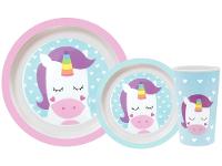 Kit Alimentação Infantil 3 Peças Buba Animal Fun Unicórnio - 1
