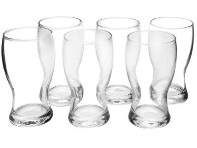 Jogo de Copos de Vidro para Cerveja 220ml 6 Peças Nadir Frevo