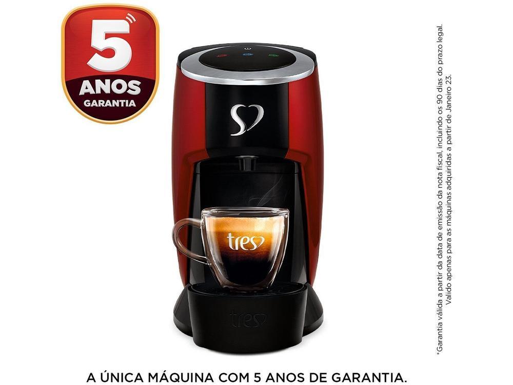 Cafeteira Espresso TRES Touch Vermelha 3 Corações - 4
