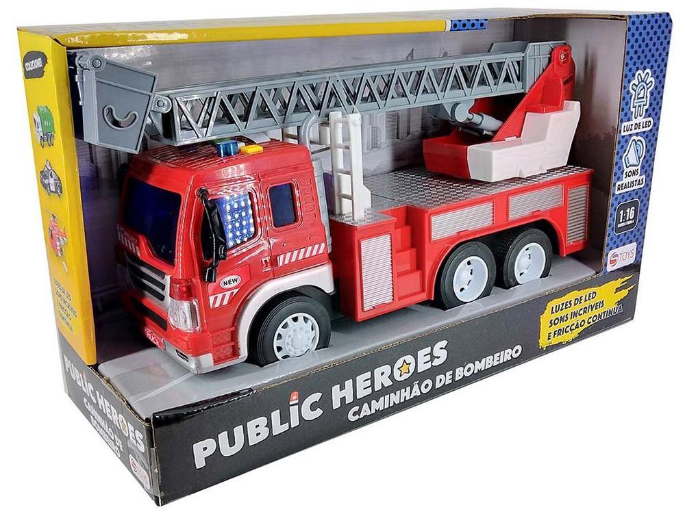 Caminhão de Bombeiro Public Heroes 6446 Fricção - 7