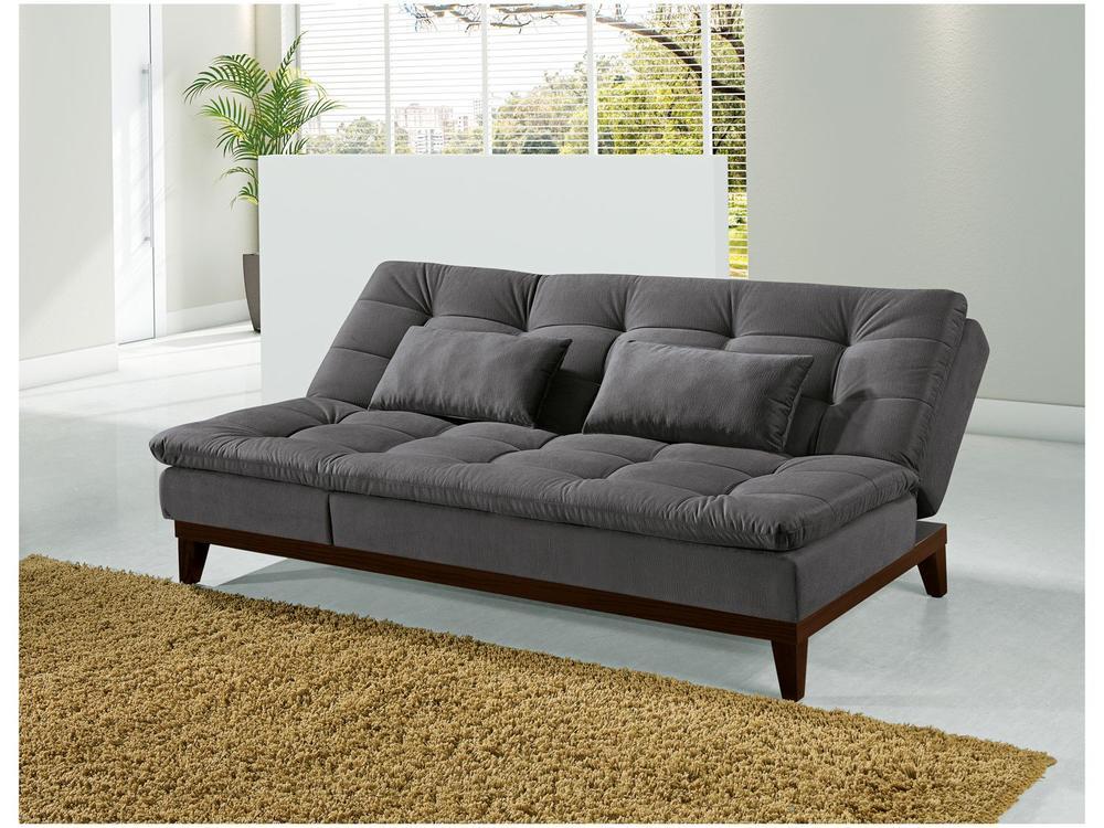 Sofá-cama Casal 3 Lugares Suede Linoforte Jade BPM A2 - 4
