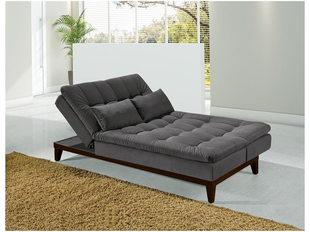 Sofá-cama Casal 3 Lugares Suede Linoforte Jade BPM A2 - 5