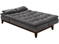 Sofá-cama Casal 3 Lugares Suede Linoforte Jade BPM A2 - 9