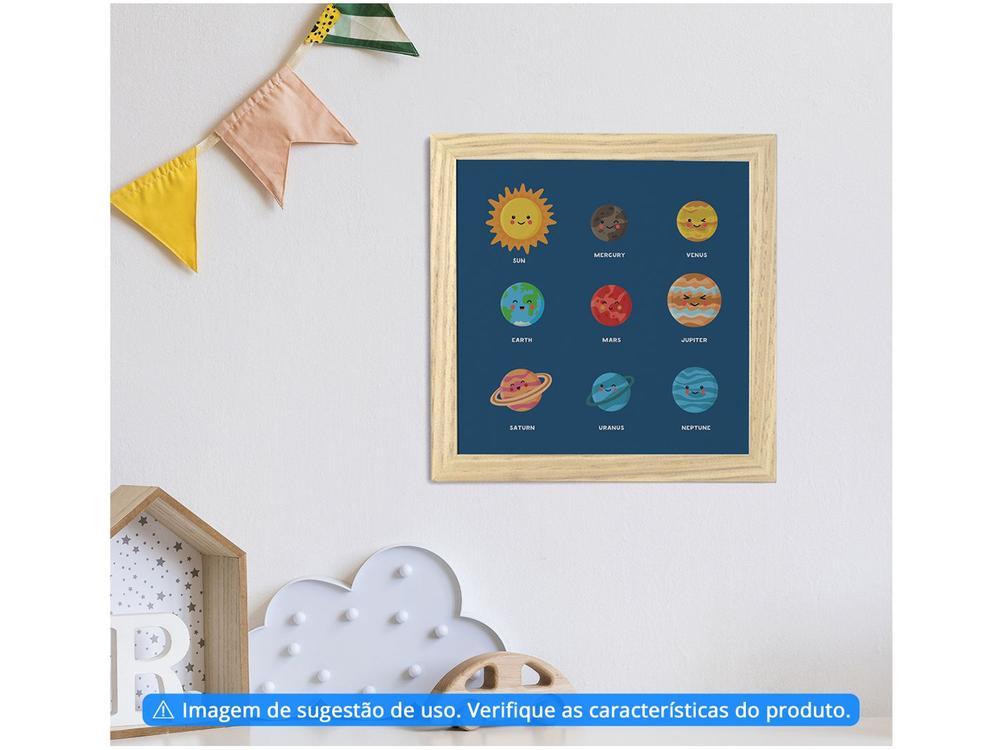 Quadro Decorativo Astronauta Universo 23,5x23,5cm - 2