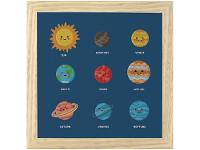 Quadro Decorativo Astronauta Universo 23,5x23,5cm - 1