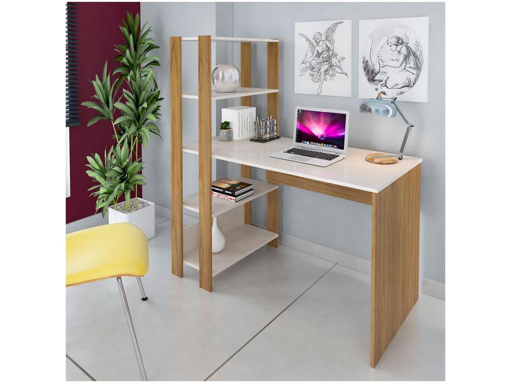 Escrivaninha de Estudo com Estante Lateral - 3