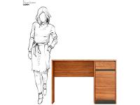 Escrivaninha 1 Gaveta 1 Porta Demóbile Office - 9