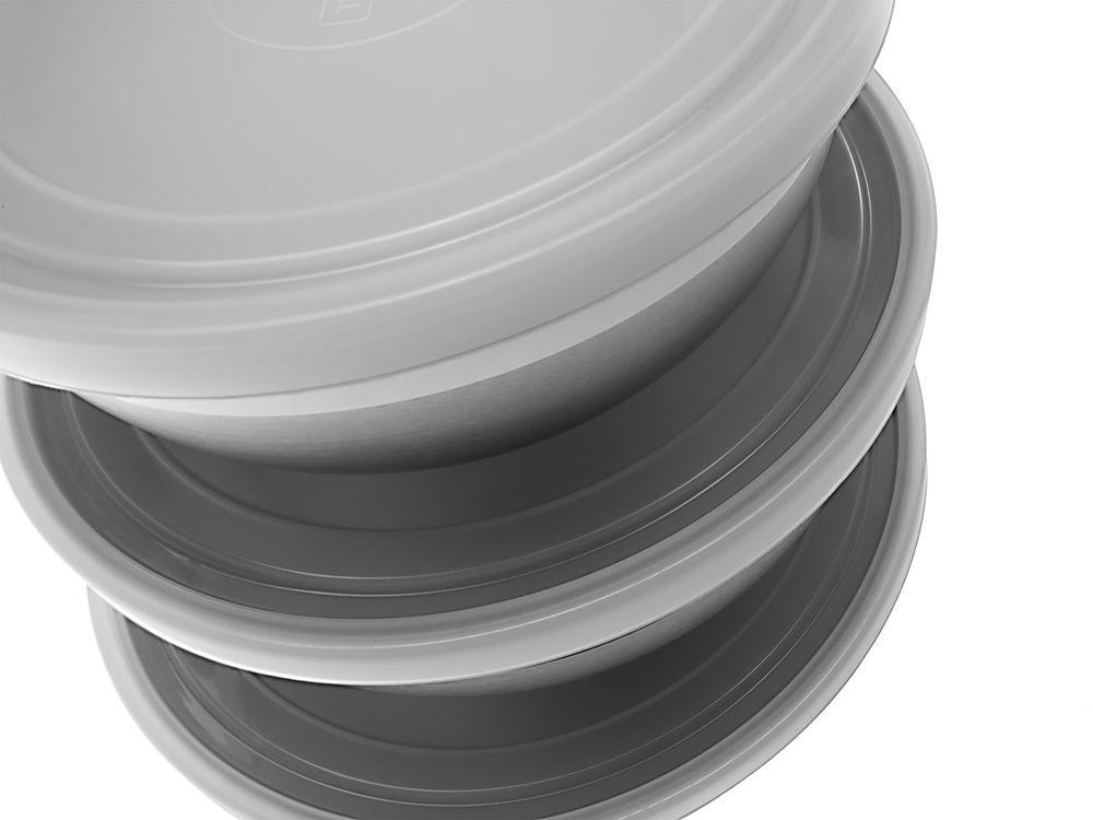 Jogo de Potes de Inox Tramontina com Tampa Redondo Freezinox 3 Peças - 3