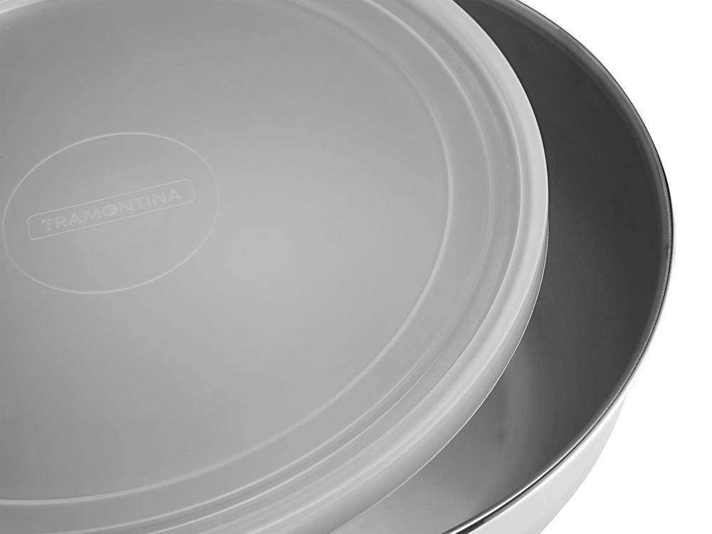 Jogo de Potes de Inox Tramontina com Tampa Redondo Freezinox 3 Peças - 5
