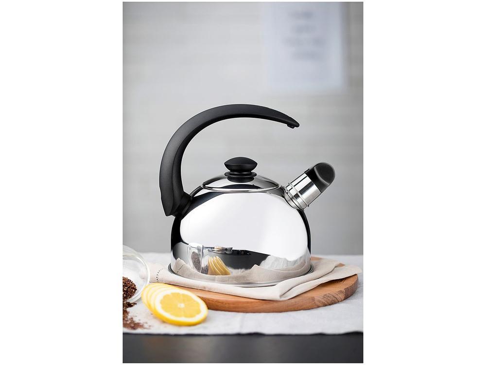 Chaleira Tramontina Inox com Apito 2,1L Brava 61483013 - 2