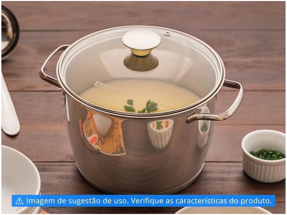 Caldeirão Inox Tramontina 7,5L Fundo Triplo com Tampa 24cm Allegra - 2