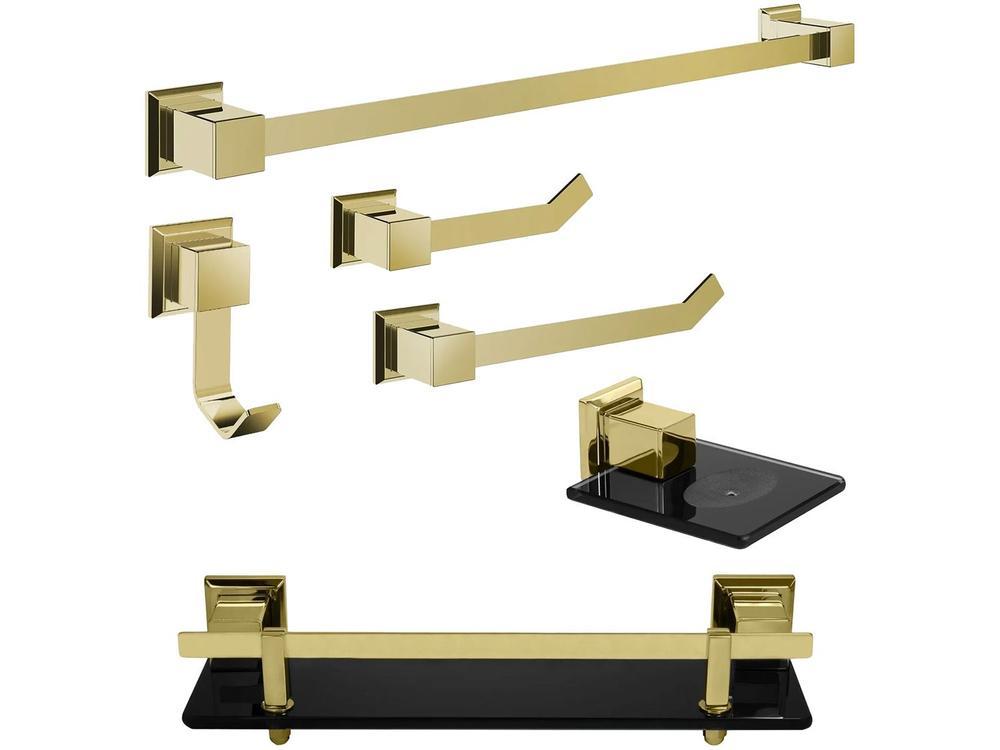 Kit Banheiro Inox Ducon Metais Gold GO5000 - 1